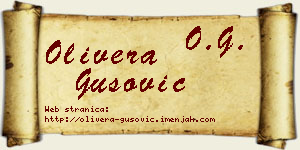 Olivera Gušović vizit kartica